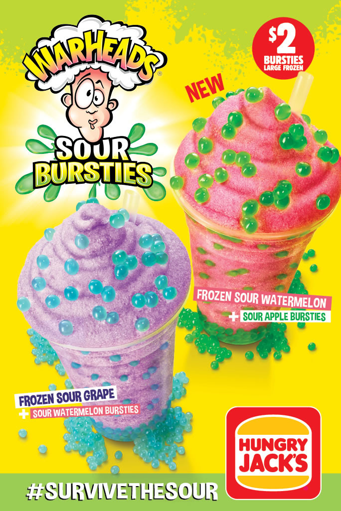 Warheads sour bursties at Hungy Jacks